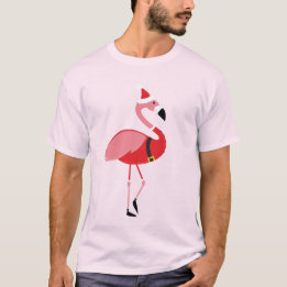Santa Flamingo Fun Christmas T-Shirt