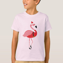 Santa Flamingo Fun Christmas T-Shirt