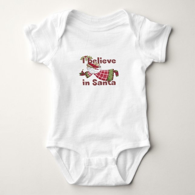 Santa Flies Baby Bodysuit (Front)
