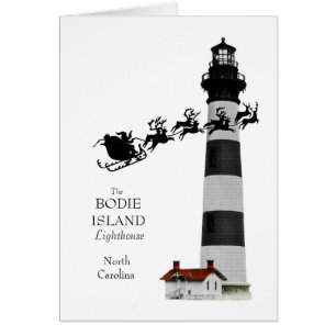 Santa Flies By The Bodie Lighthouse