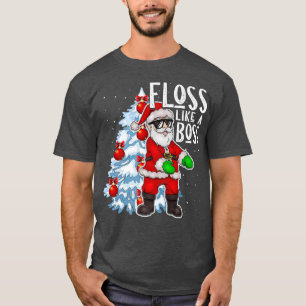Santa Floss Like A Boss Funny Flossing Christmas T-Shirt