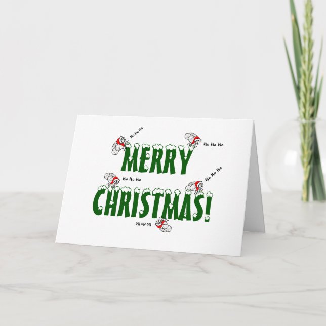 Santa Fly Christmas Card (Front)