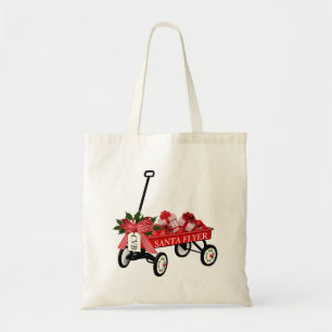 Santa Flyer Wagon Presents Cute Christmas Tote Bag