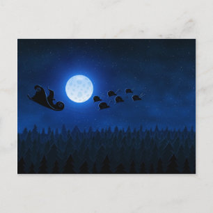 Santa Flying 1 Holiday Postcard