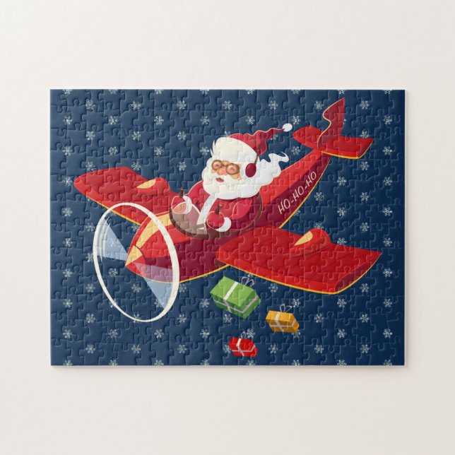 Santa Flying Aeroplane Puzzle (Horizontal)