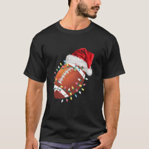 Santa Football for Christmas Football Christmas Bo T-Shirt