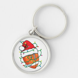Santa Football Sports Ball Men Boys Christmas Xmas Key Ring
