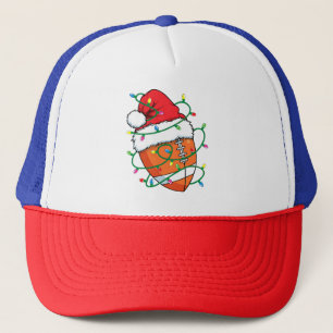 Santa Football Sports Ball Men Boys Christmas Xmas Trucker Hat