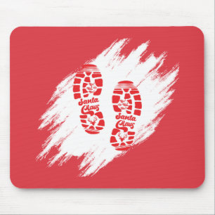 Santa Footprint Mouse Pad