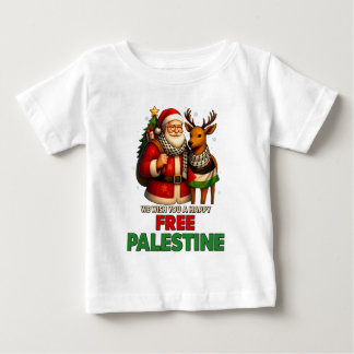 Santa for Palestine – Christmas Peace Baby T-Shirt