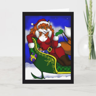 Santa Fox Greeting Card