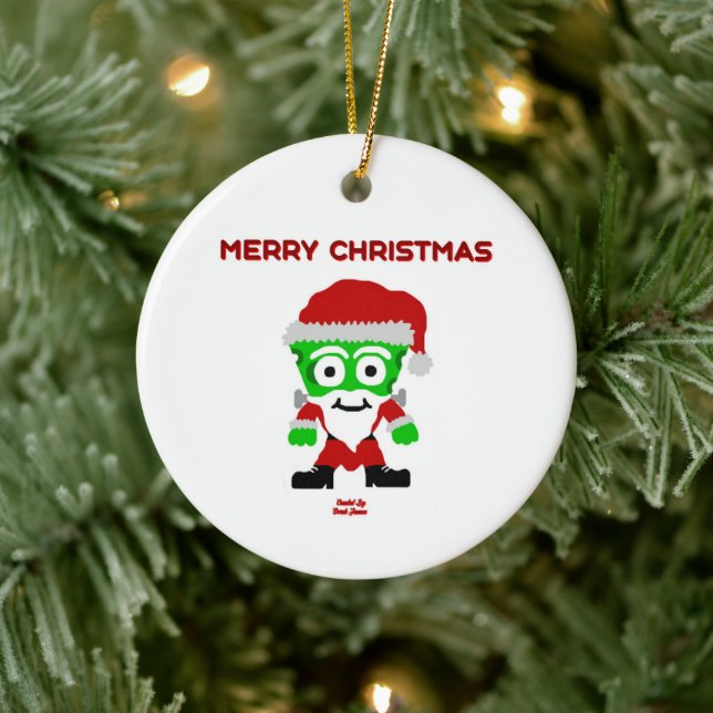 Santa FrankenCheese Circle Ornament (Tree)