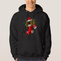 Santa French Bulldog In Christmas Sock Pajama
