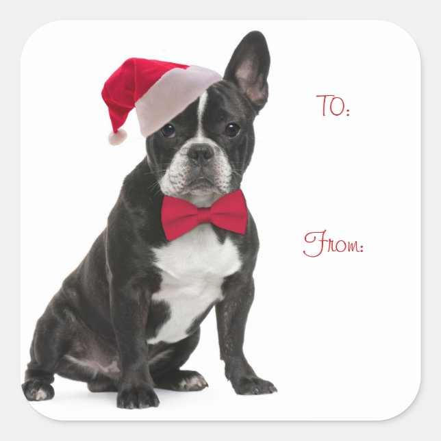 Santa Frenchie Gift Tags (Front)