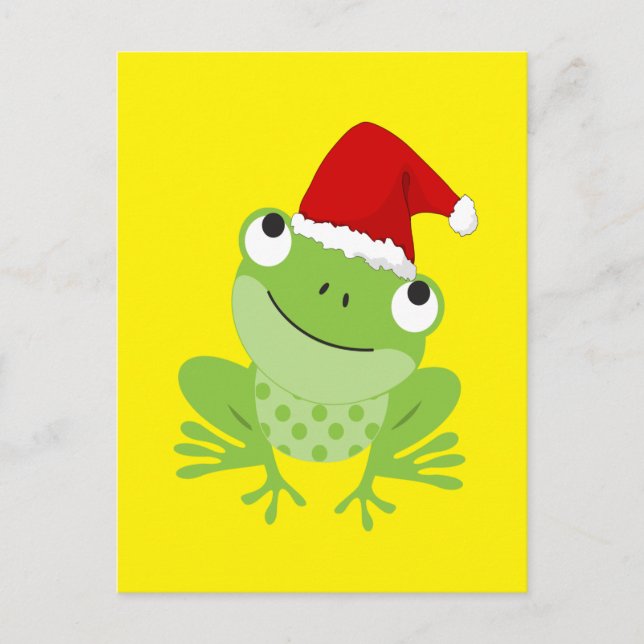 Santa Frog Postcard (Front)