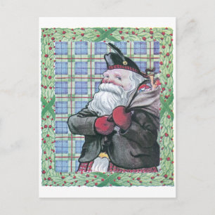 Santa from Scotland Holiday Postcard
