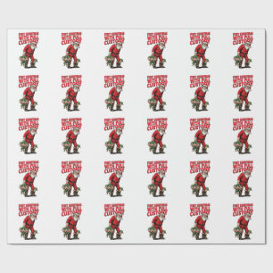 Santa Full Custody Elves Holiday Funny Christmas Wrapping Paper