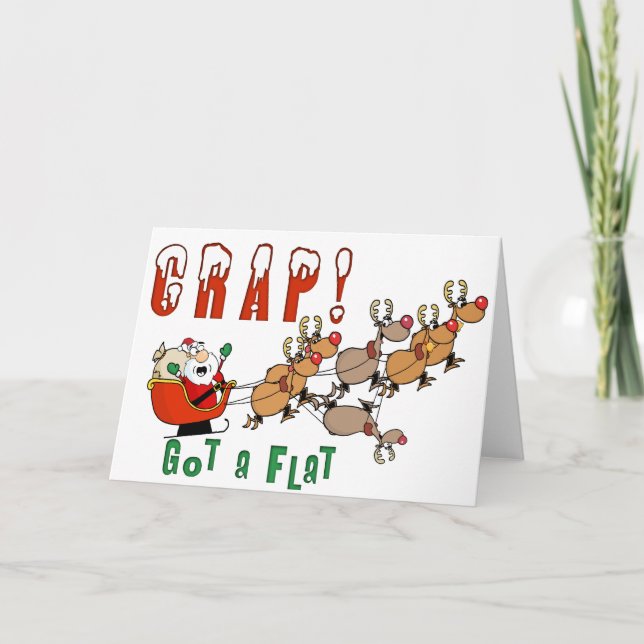 Santa  Funny Christmas Holiday Card (Front)
