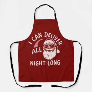 Santa Funny Christmas Party Xmas Guys Joke Apron