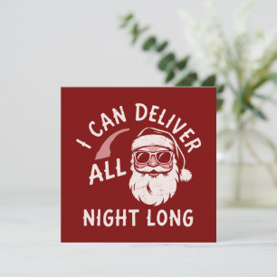 Santa Funny Christmas Party Xmas Guys Joke  Holiday Card