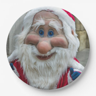 Santa garden gnome mask paper plate