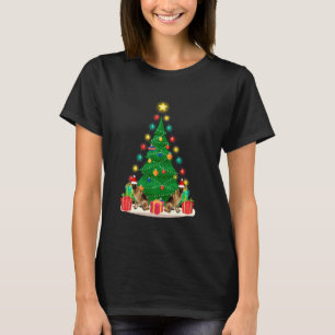 Santa German Shepherd Dog Christmas Tree  Xmas Dog T-Shirt