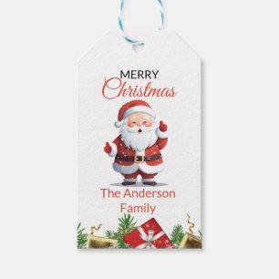 Santa Gift Tag, Christmas Gift Tags, Cute Santa Tags