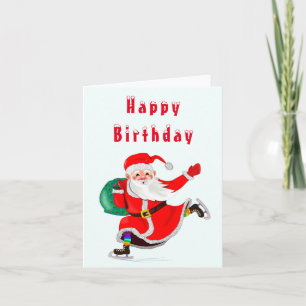 Santa - Gifts for Everyone - happy birthday Card