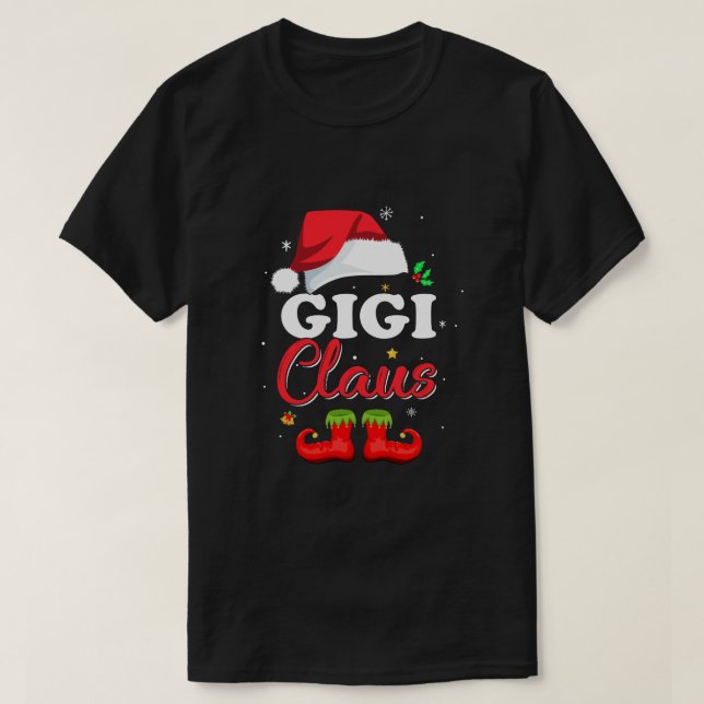 Santa Gigi Claus Matching Family Pyjamas Christmas T-Shirt (Design Front)