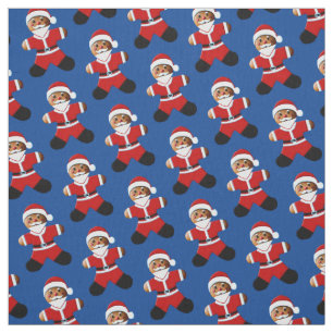 Santa Gingerbread Man Fabric