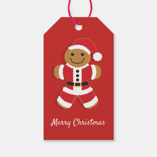 Santa Gingerbread Man | Gift Tag (Front)
