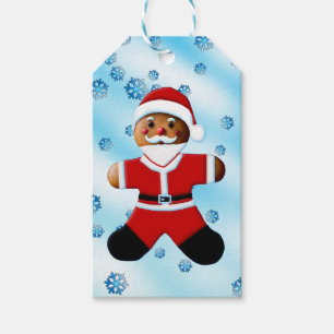 Santa Gingerbread Man Gift Tags