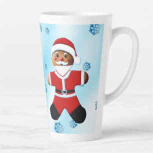 Santa Gingerbread Man Latte Mug