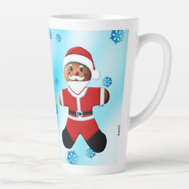 Santa Gingerbread Man Latte Mug (Right)