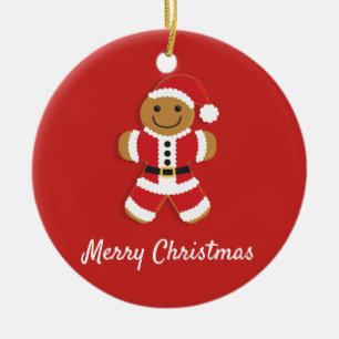 Santa Gingerbread Man   Ornament