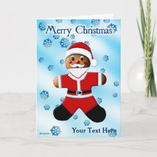 Santa Gingerbread - Merry Christmas Card