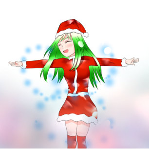 Santa Girl  Card