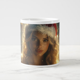 Santa Girl Large Coffee Mug