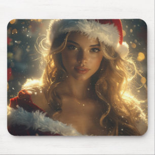Santa Girl Mouse Pad