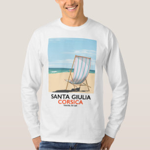 Santa Giulia Corsica "travel by air" beach poster T-Shirt
