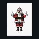 Santa Giving the Finger Holiday Postcard<br><div class="desc">Santa giving the two finger salute</div>