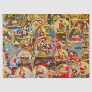 santa globes tissue paper