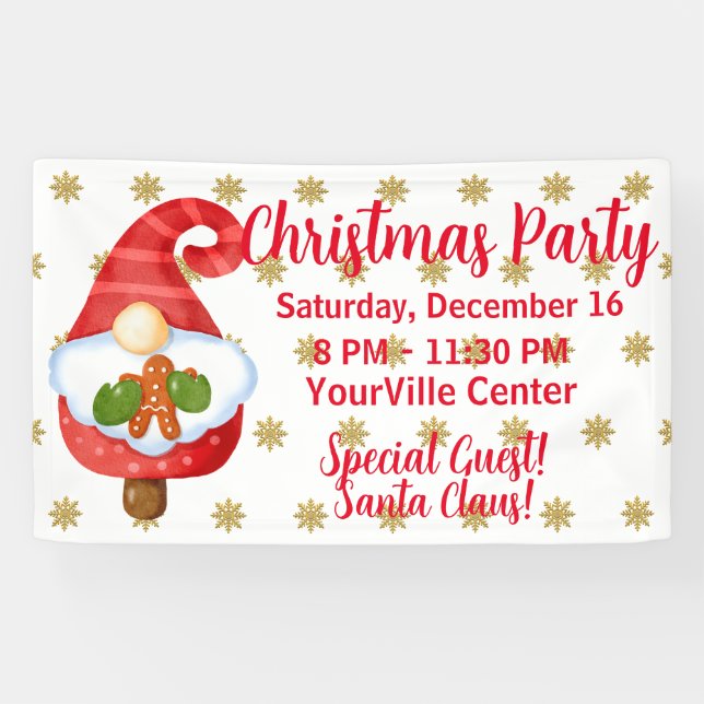 Santa Gnome  Banner (Horizontal)