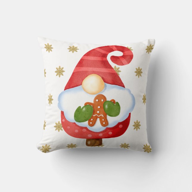 Santa Gnome Cushion (Front)