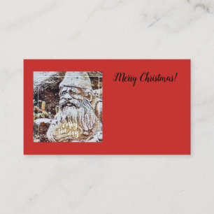 SANTA GNOME - FLORAL ENCLOSURE CARD