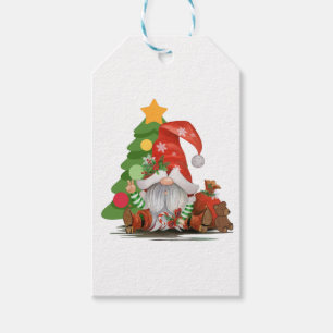 Santa Gnome- Funny Christmas Gnome Design Magnet Gift Tags