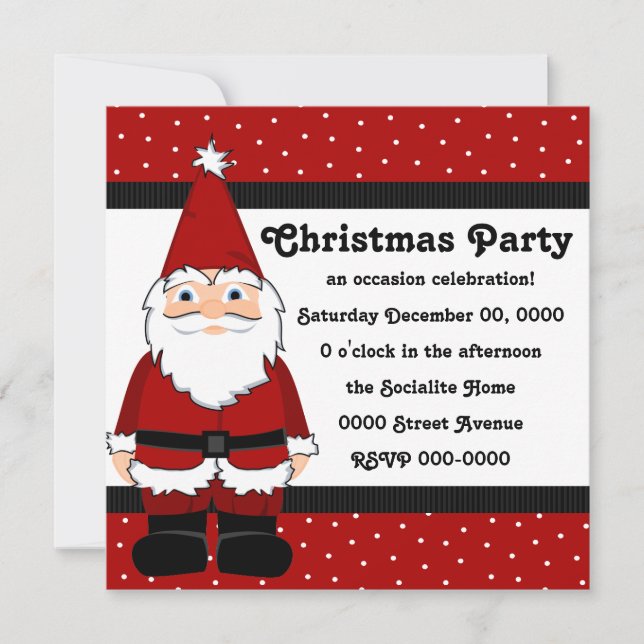 Santa Gnome Invitation (Front)