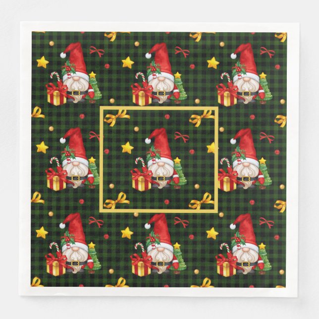 Santa Gnome Napkin (Front)