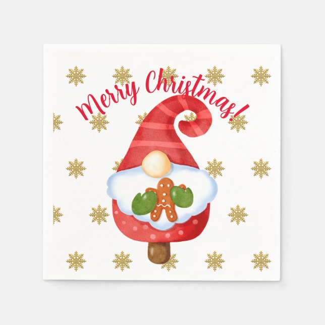 Santa Gnome   Napkin (Front)