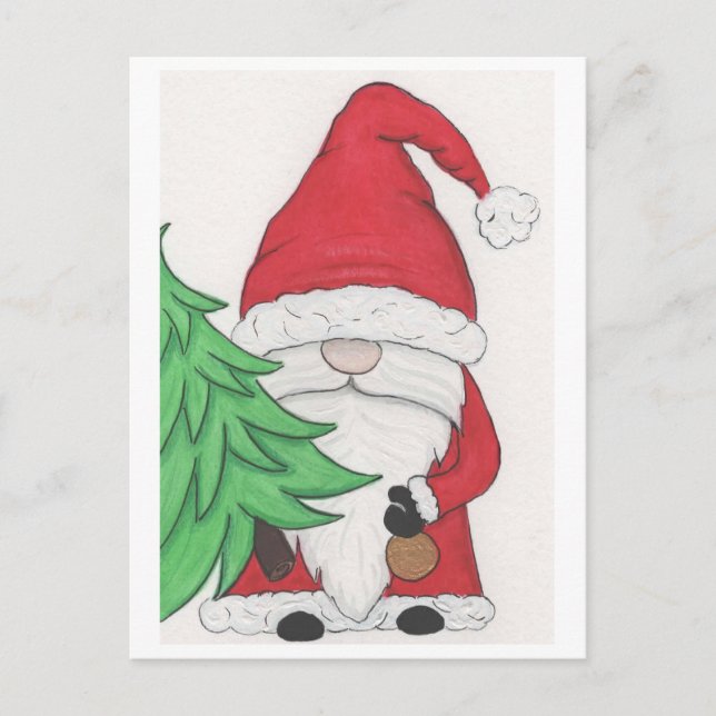 Santa Gnome Postcard (Front)